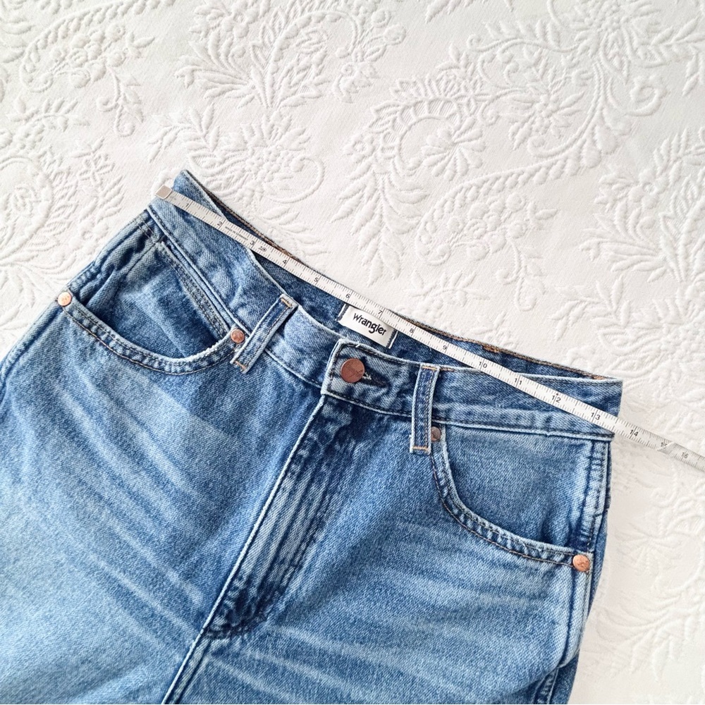 Wrangler Wild West 603 High Rise Straight Jean Retro Mid Damaged - Picture 13 of 15
